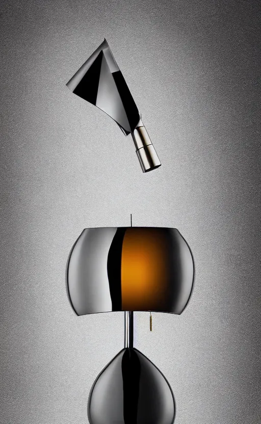 Image similar to table lamp designed by hermes in the shape of perfume, advertising photography