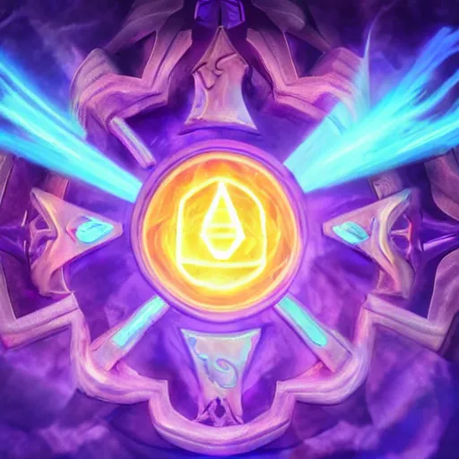 Image similar to purple magic mana symbol, epic legends game icon stylized digital illustration radiating a glowing aura global illumination ray tracing hdr fanart arstation by ian pesty and katarzyna bek - chmiel