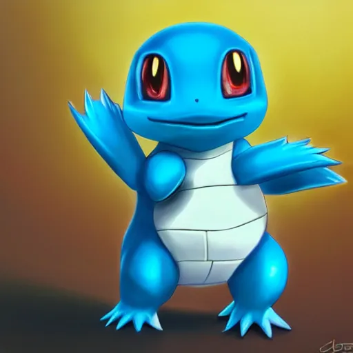 Prompt: highly realistic pokemon squirtle, oil on canvas, intricate, portrait, 8 k highly professionally detailed, hdr, cgsociety
