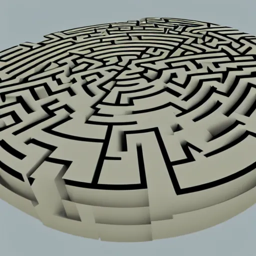 Prompt: a maze 3d