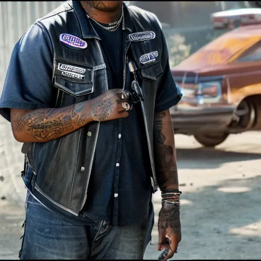 Image similar to juice wrld in sons of anarchy very detailed 4k quality super realistic