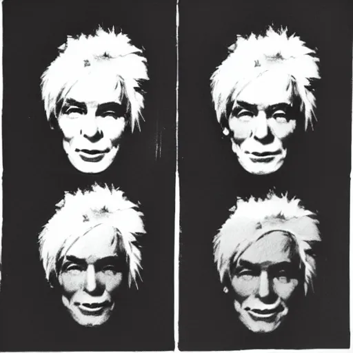 Image similar to andy warhol as a ghost