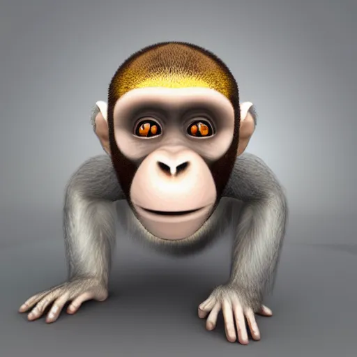 Prompt: “ 3 d render of a monkey as an austronaut, space, planets ”