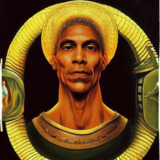 Prompt: Portrait of Apophis from Stargate SG1, renaissance painting