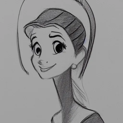 Image similar to milt kahl pencil sketch of victoria justice disney style