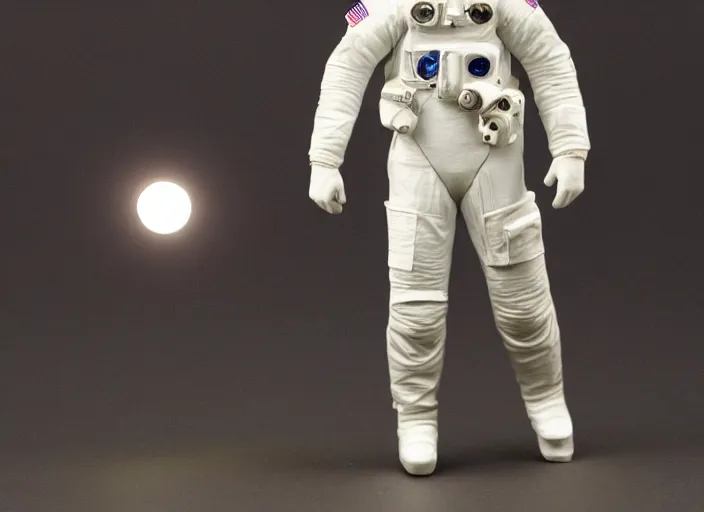 Image similar to Image on the store website, eBay, Full body, 80mm resin figure of a detailed astronaut, Environmental light from the front