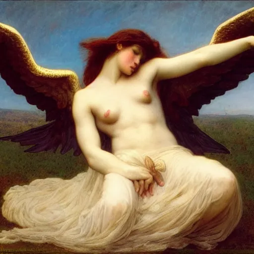 Image similar to paradise lost fallen angel by alexandre cabanel
