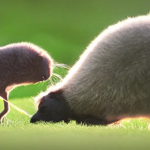 Image similar to new zealand animal kiwi shooting lasers out of its eyes