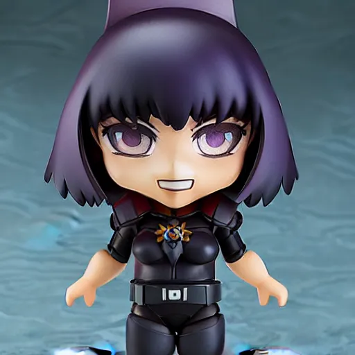 Prompt: a raven nendoroid, product shot