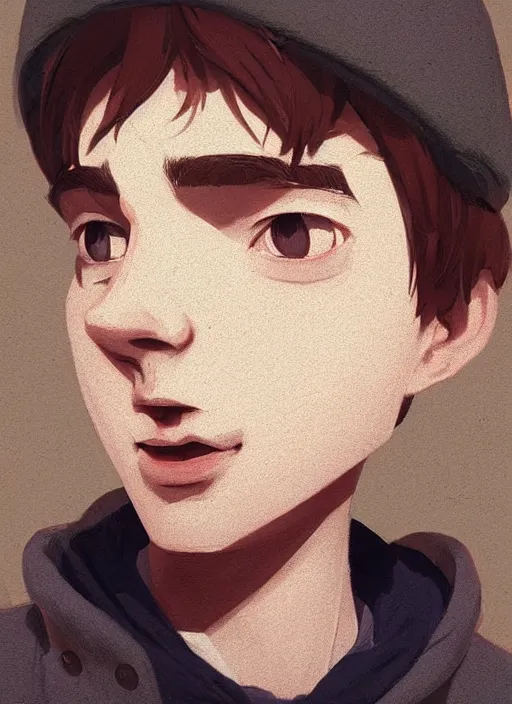 Prompt: a beautiful portrait of a cute teenage boy by cory loftis and atey ghailan. artstation, pinterest, ambient occlusion, volumetric light, digital art, highly detailed, fine detail, complex fantasy character, rendered in octane