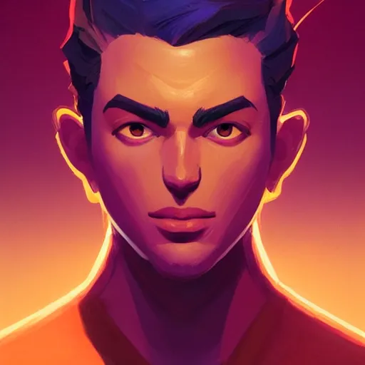 Image similar to portrait of handsome male, maya ali mage, gloomhaven, dynamic lighting, gaudy colors, octane render aesthetic, matte painting concept art, official fanart behance hd artstation by jesper ejsing, by rhads and makoto shinkai and lois van baarle and ilya kuvshinov and rossdraws