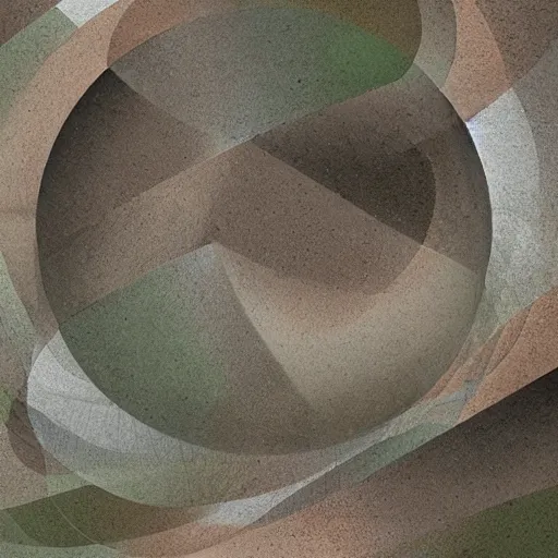 Image similar to an abstract composition in earth colours, 3D shaded,
