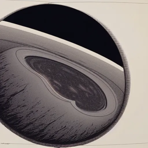 Prompt: dark solar eclipse, above rocky mountains, highly detailed, studio 4 k quality, by chesley bonestell