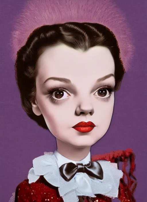 Image similar to a young judy garland as a mark ryden doll, detailed digital art, trending on Artstation