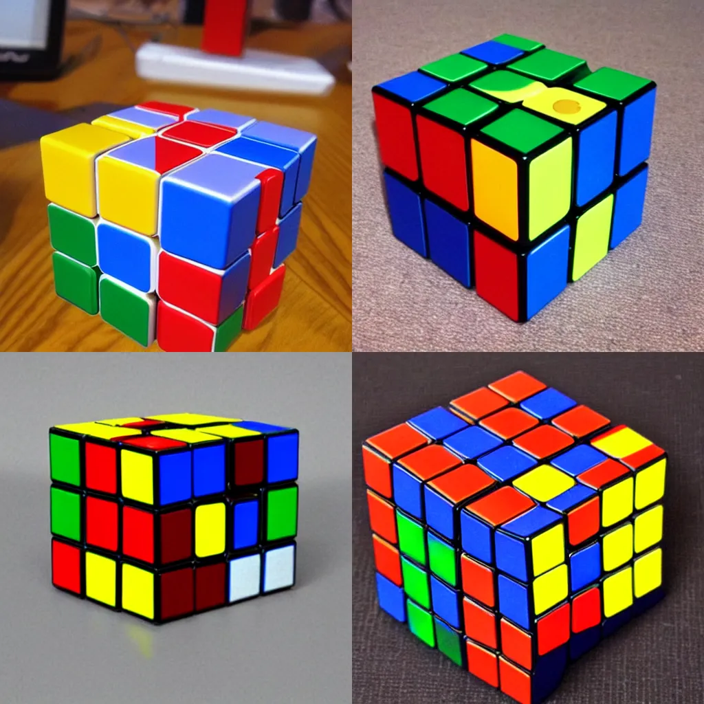 Prompt: a solved rubik's cube