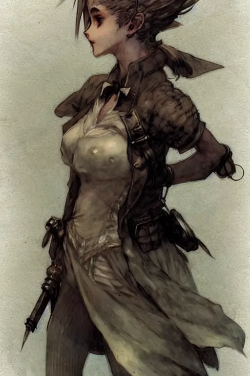 Image similar to ( ( ( ( ( 1 9 5 0 s vagrant story new characters. muted colors. ) ) ) ) ) by jean - baptiste monge!!!!!!!!!!!!!!!!!!!!!!!!!!!!!!