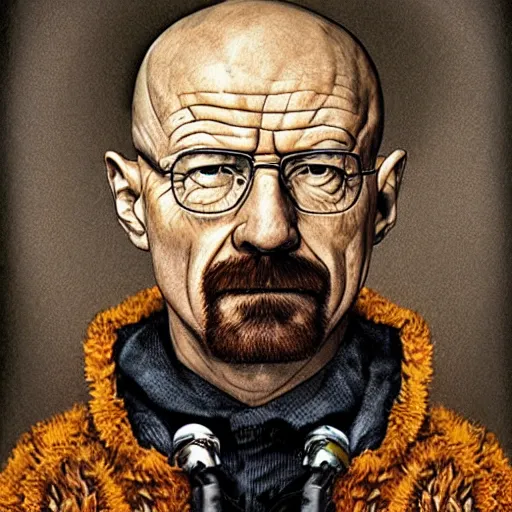 Prompt: walter white in the style of giuseppe arcimboldo