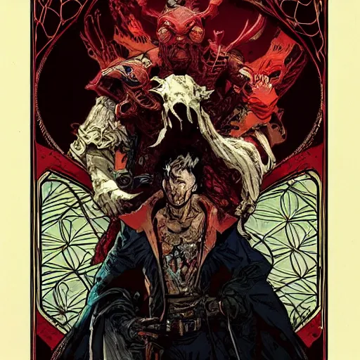 Image similar to UHD Original Todd McFarlane artwork in the style of Greg Rutkowski and art nouveau