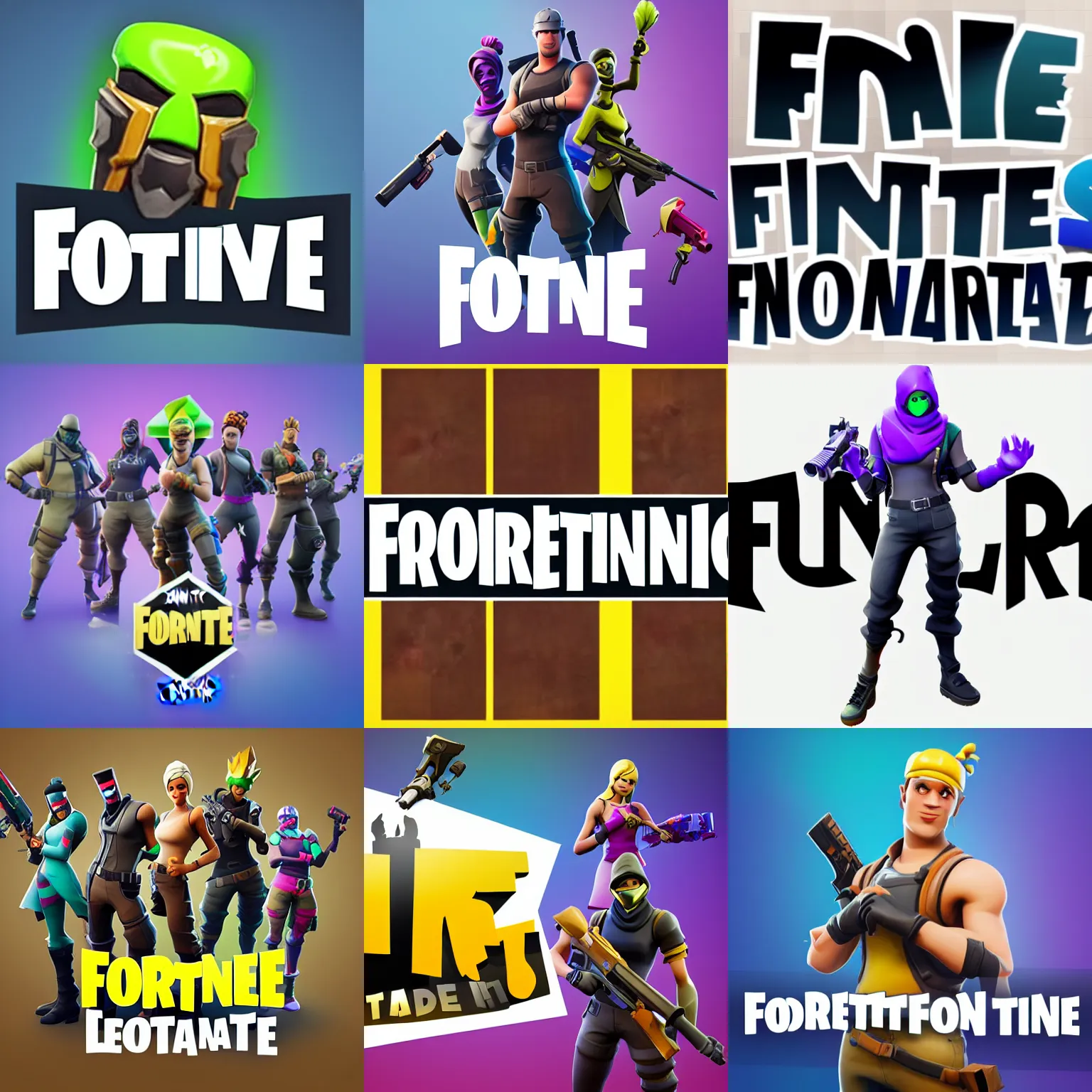 Image similar to Fortnite text logo English