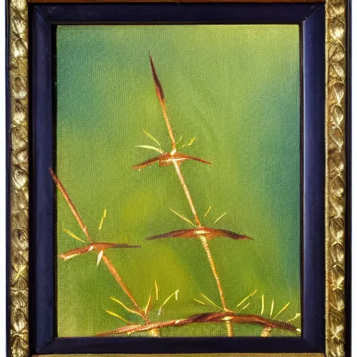 Image similar to velvet painting spiky alfalfa stripmall