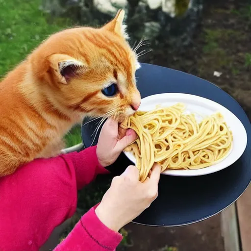 Image similar to a real life kitten and puppy eating pasta like in lady and the tramp 4k top post on reddit