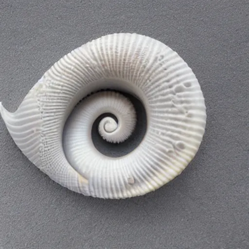 Prompt: a seashell made out of insane geometry. product photo