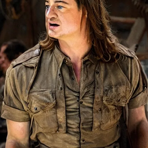 Image similar to Brendan Fraser in The Mummy reboot