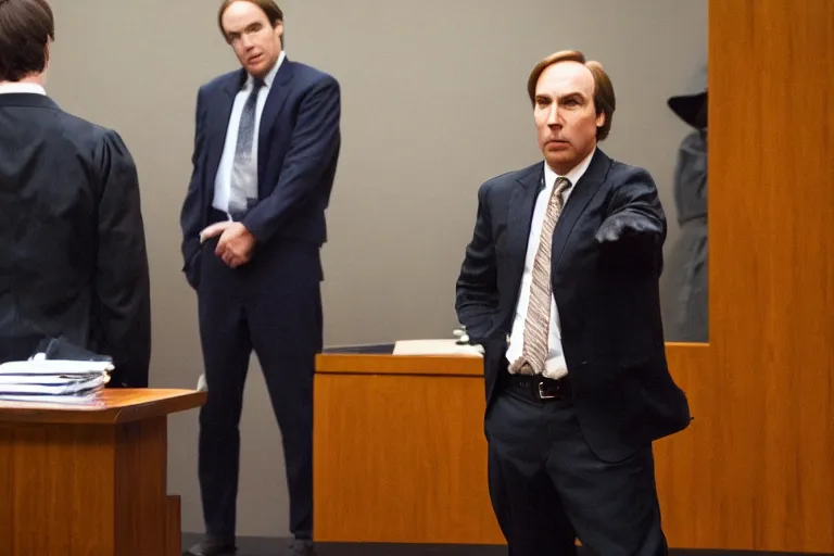 Image similar to saul goodman, also known as jimmy mcgill, defends dart vader in court, dart vader court session, court session images, 1 0 8 0 p, court archive images