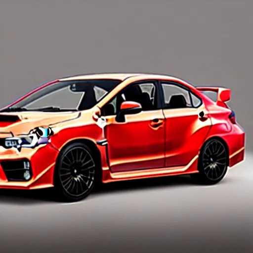 Image similar to a 2019 WRX made of bacon