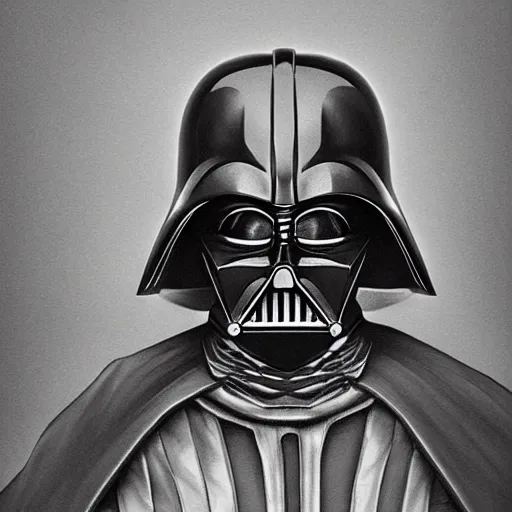 Image similar to A portrait painting of Darth Vader. Art by Hiyao Miyazaki. Extremely detailed. Beautiful. 4K. Award winning.