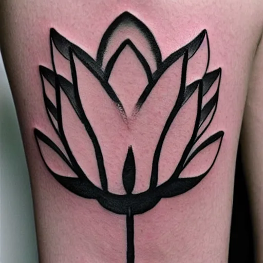 Image similar to minimalistic lotus flower tattoo