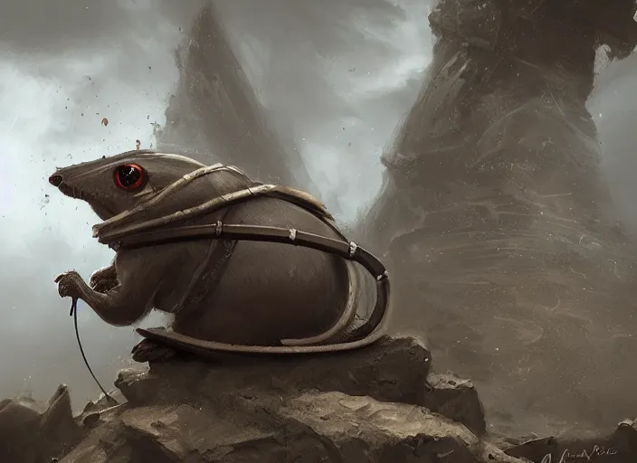 Prompt: ashigaru mouse, hard focus, art station, by jessica rossier and hr giger, cinematic