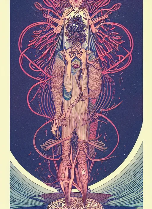 Image similar to beautiful tarot illustration of death, in the style of james jean and victo ngai and sam guay and moebius and sam spratt, mystical colors, trending on artstation