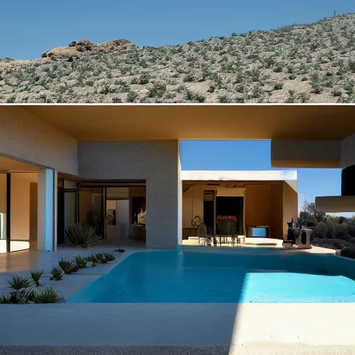 Image similar to a suburban house in the middle of a desert, surreal,