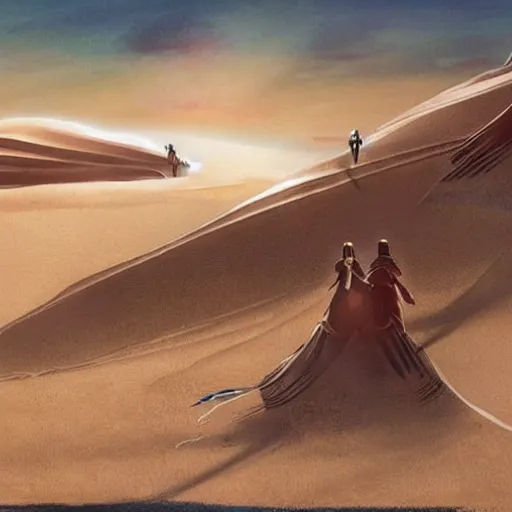 Prompt: concept art of the movie dune