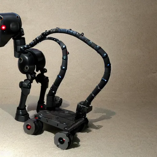 Image similar to Sci-fi industrial mech robot cat by boston dynamics