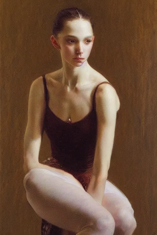 Prompt: portrait of a gorgeous graceful young southern prima ballerina, by donato giancola and berthold woltze.