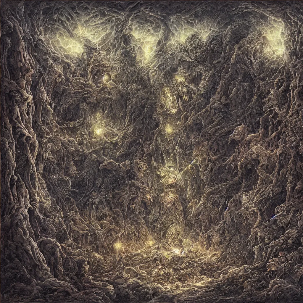 Image similar to the chamber of whispering eyes, dan seagrave art