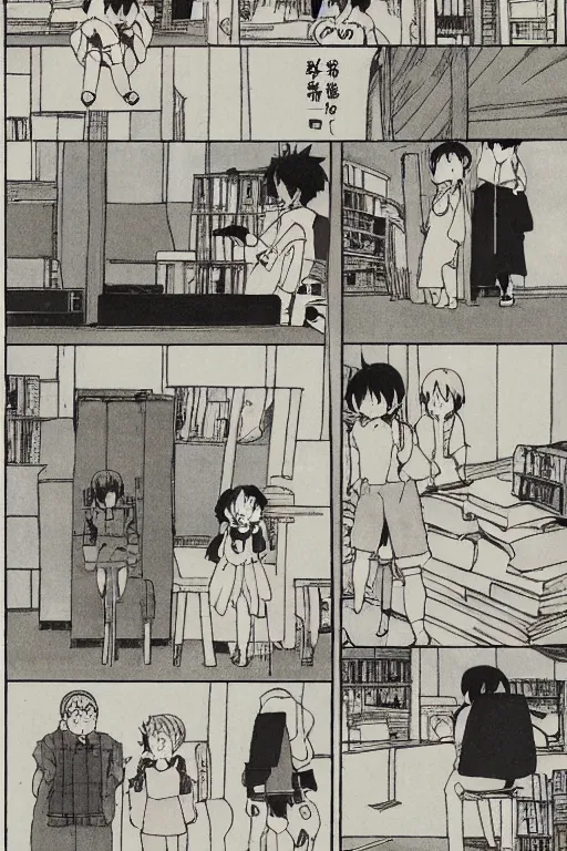 Image similar to page from manga by hayao miyazaki great language teacher