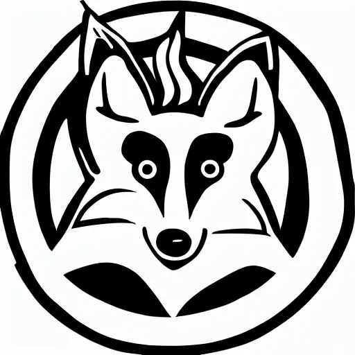 Prompt: a vector logo of a fox with candle as ears looking at a candle