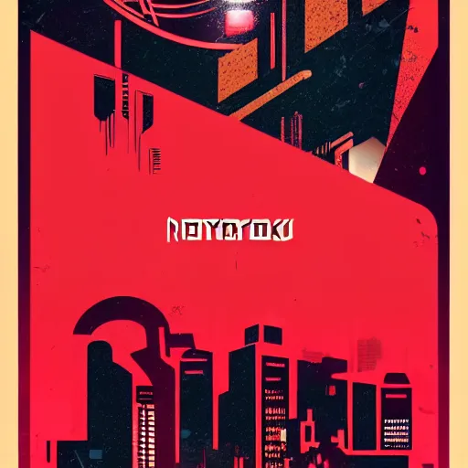 Image similar to demo poster of a stylized font, cyberpunk, behance, hd