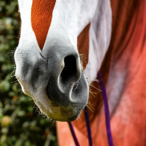 Image similar to close up photograph of very high on weed anthropomorphic horse, stoner eyes, the horse smoked weed, weed background, smoking a blunt, 8 k resolution