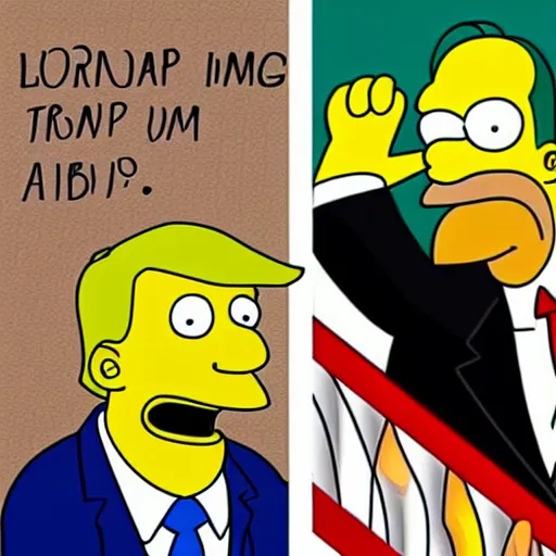 Image similar to donald trump as simpsons character