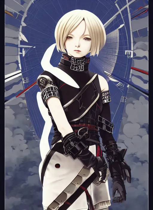 Image similar to ilya kuvshinov anime reol in ornate armor, last exile, murata range, fine detail, perfect anime face, dramatic lighting, dynamic composition, yoshitoshi abe, art deco, cel shading, vivid, rich texture, yoshinari yoh, alphonse mucha, ( ( ( colorful ) ) ),