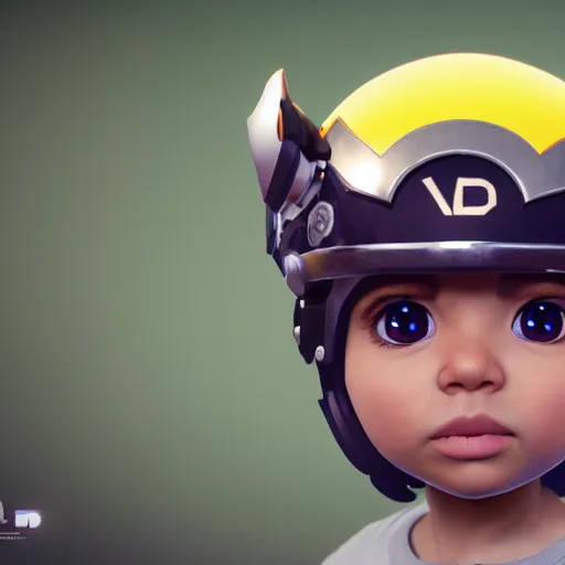 Prompt: a beautiful little boy of random ethnicity with a beautiful and detailed with blond and black hair blowith helmet, rendered as an unreal engine 5 video game, cinema 4 d, octane render, detailed, brawl stars, cinematographic, artstation greg rutkowski, full colors hd
