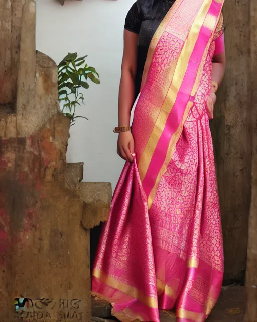 mekhela sador with gamosa design dress, Assamese | Stable Diffusion ...