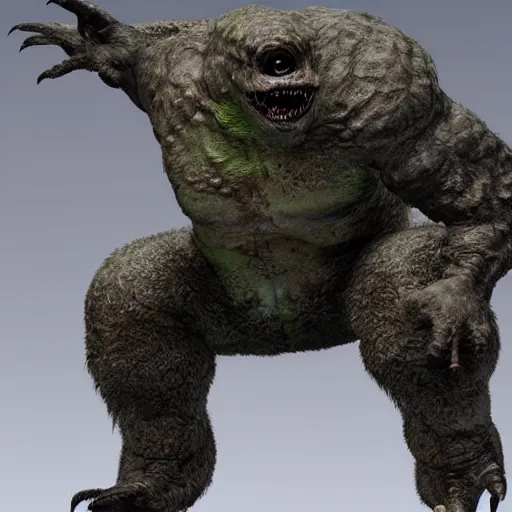 Image similar to ultra realistic shit monster