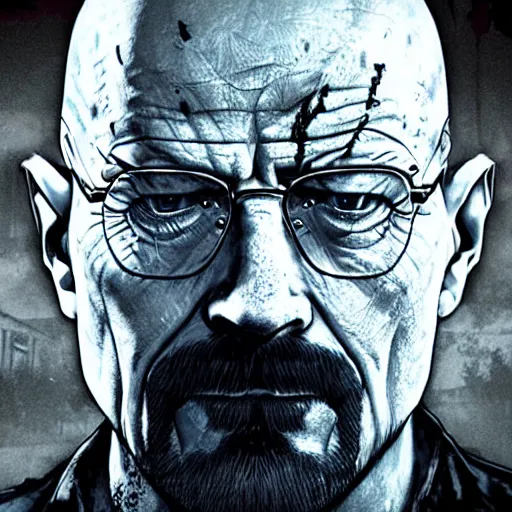 Prompt: walter white in last of us