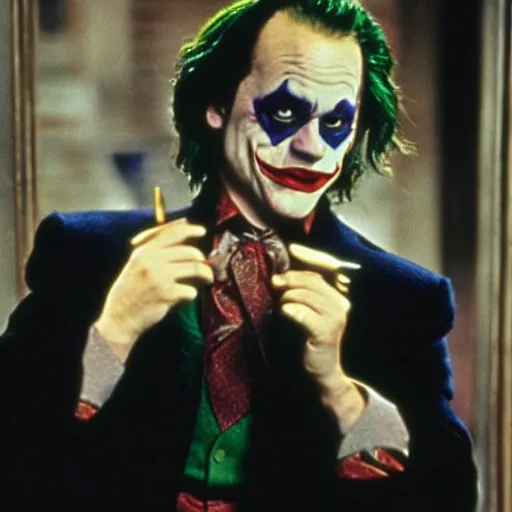 Image similar to george costanza as the joker in tim burton's batman ( 1 9 8 9 )