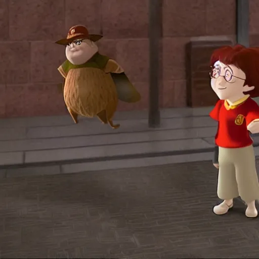 Image similar to harry potter and the sorcerer's stone, animated by pixar in 3 d hd